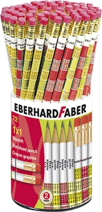 Eberhard Faber Μολύβι Προπαίδεια Σετ Μολύβια HB με Γόμα 5118-72 72τμχ