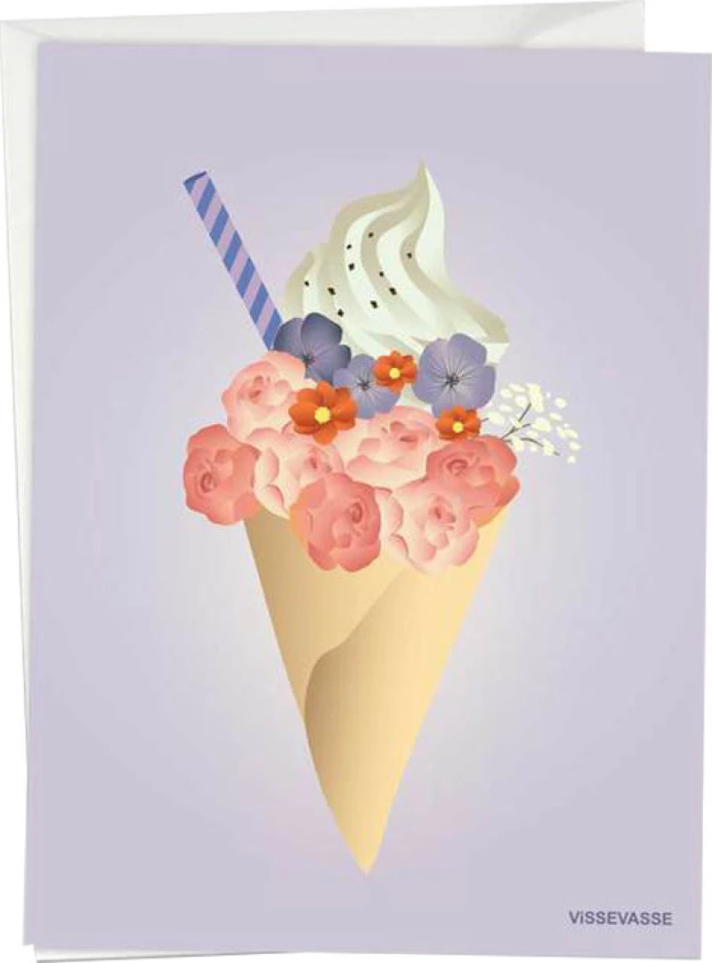 ViSSEVASSE Ευχετήρια κάρτα "Ice cream flower" A6
