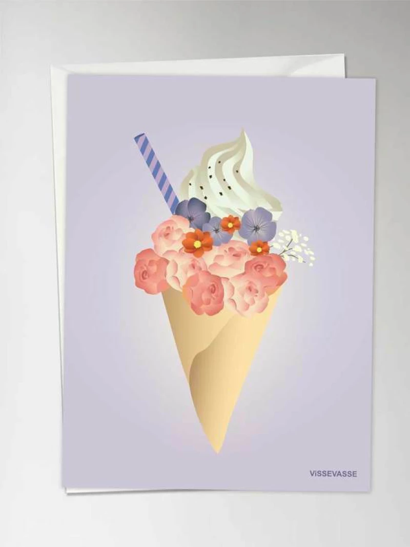ViSSEVASSE Ευχετήρια κάρτα "Ice cream flower" A6