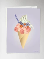 ViSSEVASSE Ευχετήρια κάρτα "Ice cream flower" A6