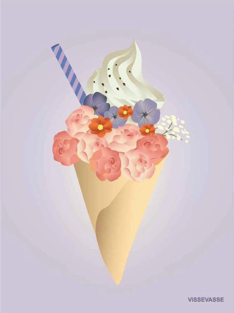 ViSSEVASSE Ευχετήρια κάρτα "Ice cream flower" A6