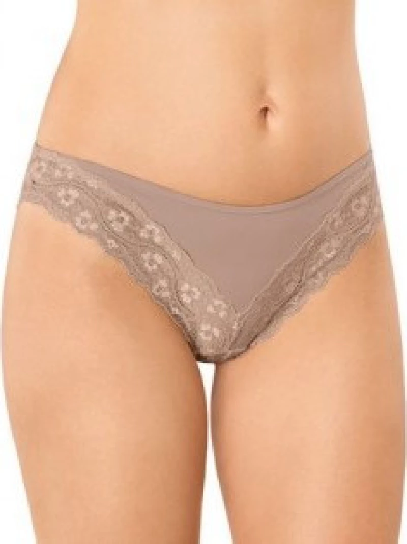 Triumph Lovely Micro Tai Slip με Δαντέλα σε Μπεζ χρώμα