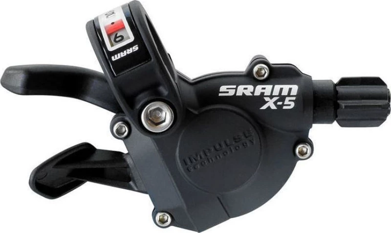 ΛΕΒΙΕ ΤΑΧΥΤΗΤΩΝ SRAM X-5 9 ΤΑΧΥΤΗΤΩΝ ΔΕΞΙ ΜΑΥΡΟ