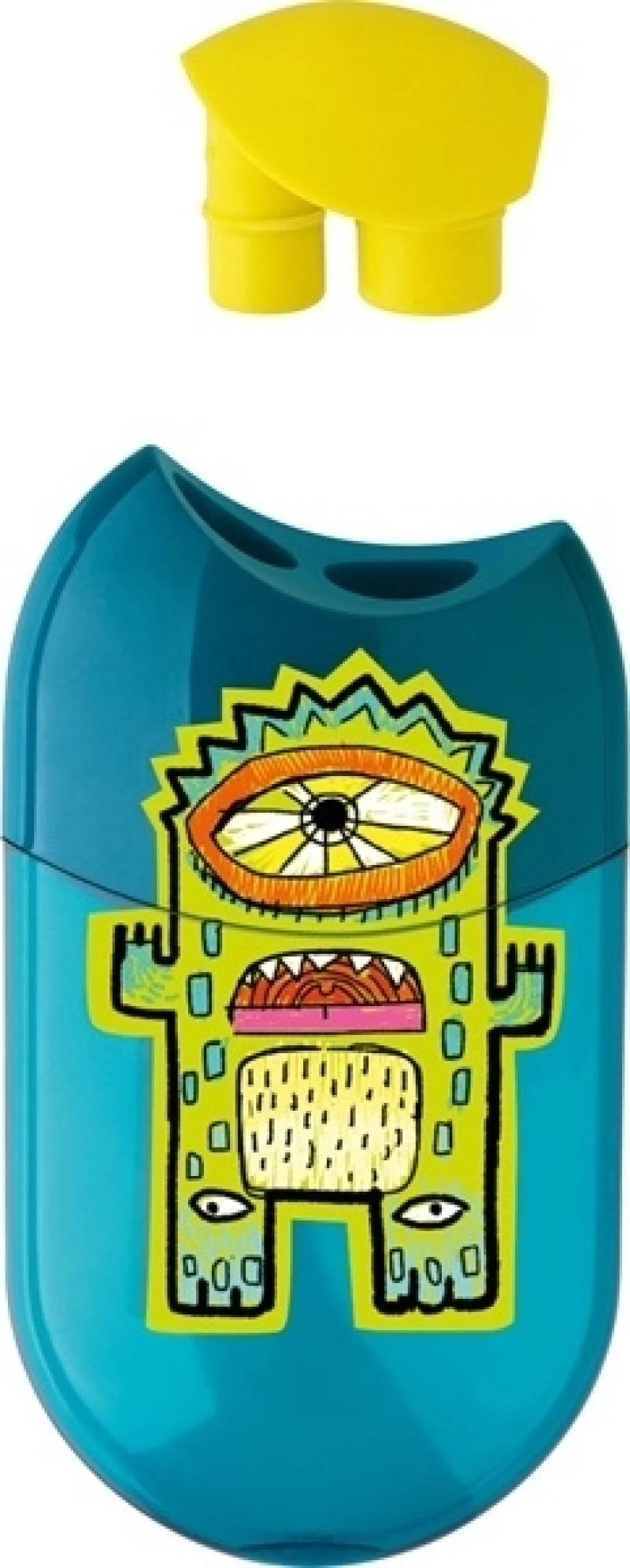 Faber-Castell Monster Διπλή Ξύστρα με Γόμα (Διάφορα Χρώματα)
