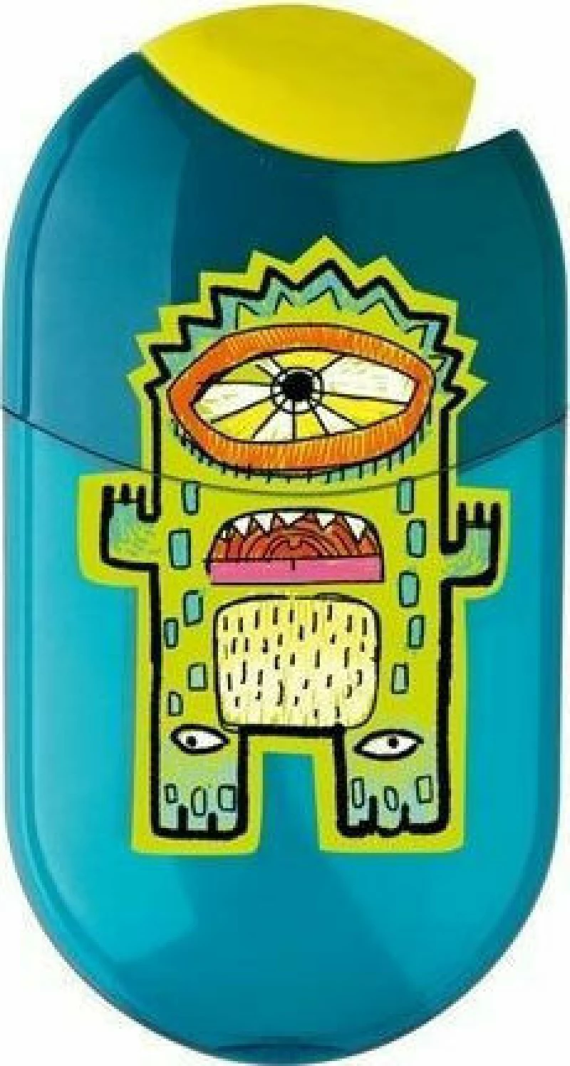 Faber-Castell Monster Διπλή Ξύστρα με Γόμα (Διάφορα Χρώματα)