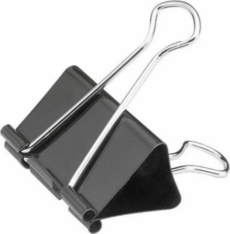 Deli Κλιπς Μεταλλικά 231.9542 41mm σε Μαύρο χρώμα 12τμχ