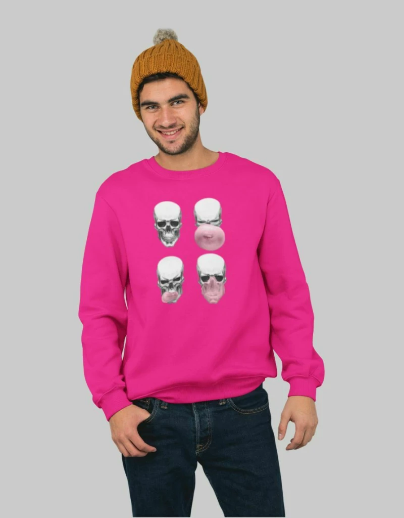 Skull Bubble Φουτερ - WHITE