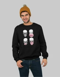 Skull Bubble Φουτερ - BLACK