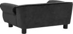 vidaXL Καναπές Βελουτέ Σκούρο Γκρι 72x45cm