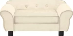 vidaXL Καναπές Βελουτέ Κρεμ 72x45cm