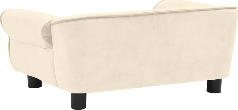 vidaXL Καναπές Βελουτέ Κρεμ 72x45cm