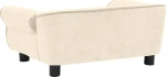 vidaXL Καναπές Βελουτέ Κρεμ 72x45cm