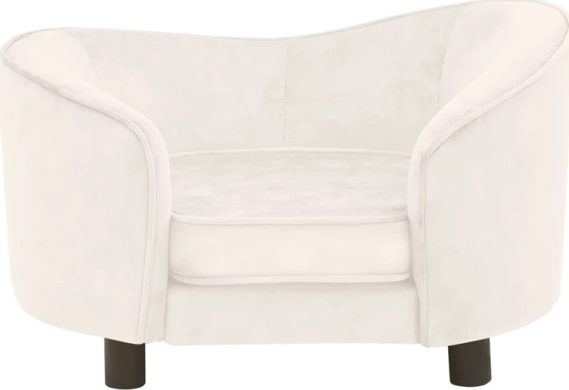 vidaXL Καναπές Βελουτέ Κρεμ 69x49cm