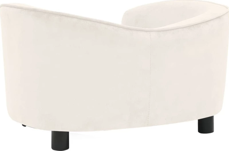vidaXL Καναπές Βελουτέ Κρεμ 69x49cm