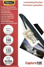 Fellowes Glossy 125 Micron Φύλλα Πλαστικοποίησης Καρτών 54x86 mm