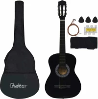 vidaXL Κλασική Κιθάρα 3/4 Παιδική Classical Beginner 36" Set Black