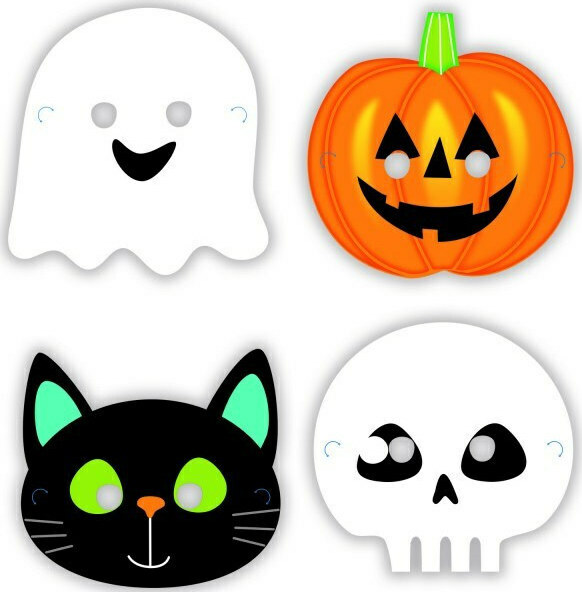 Χάρτινες Μάσκες Halloween Friends (8 τεμ)