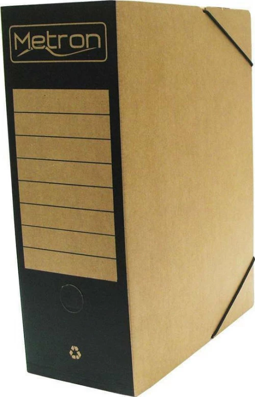 Metron Κουτί Αρχειοθέτησης με Λάστιχο Μαύρο 25x33x12cm 825.15001-5.B