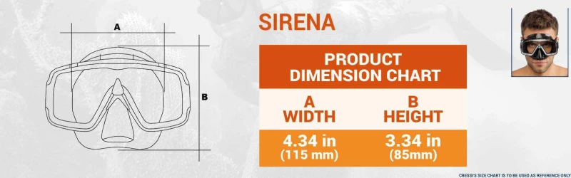 CressiSub Sirena Black/Frame Clear
