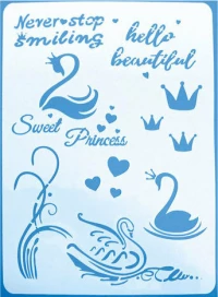 Papercraft Στένσιλ Ζωγραφικής Κύκνος 30x21CM 05150714