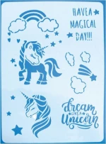 Papercraft Στένσιλ Ζωγραφικής Μονόκερος 30x21cm