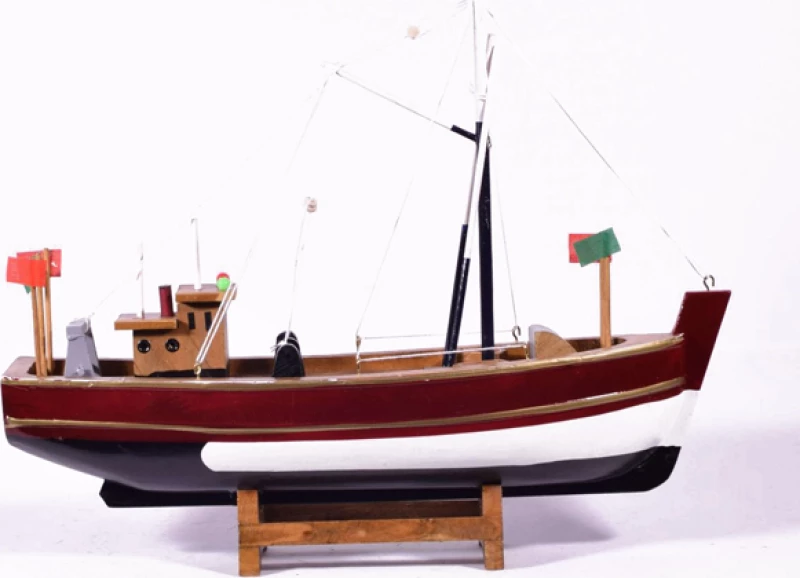 Ξύλινο Διακοσμητικό Καράβι Καΐκι 32x28cm