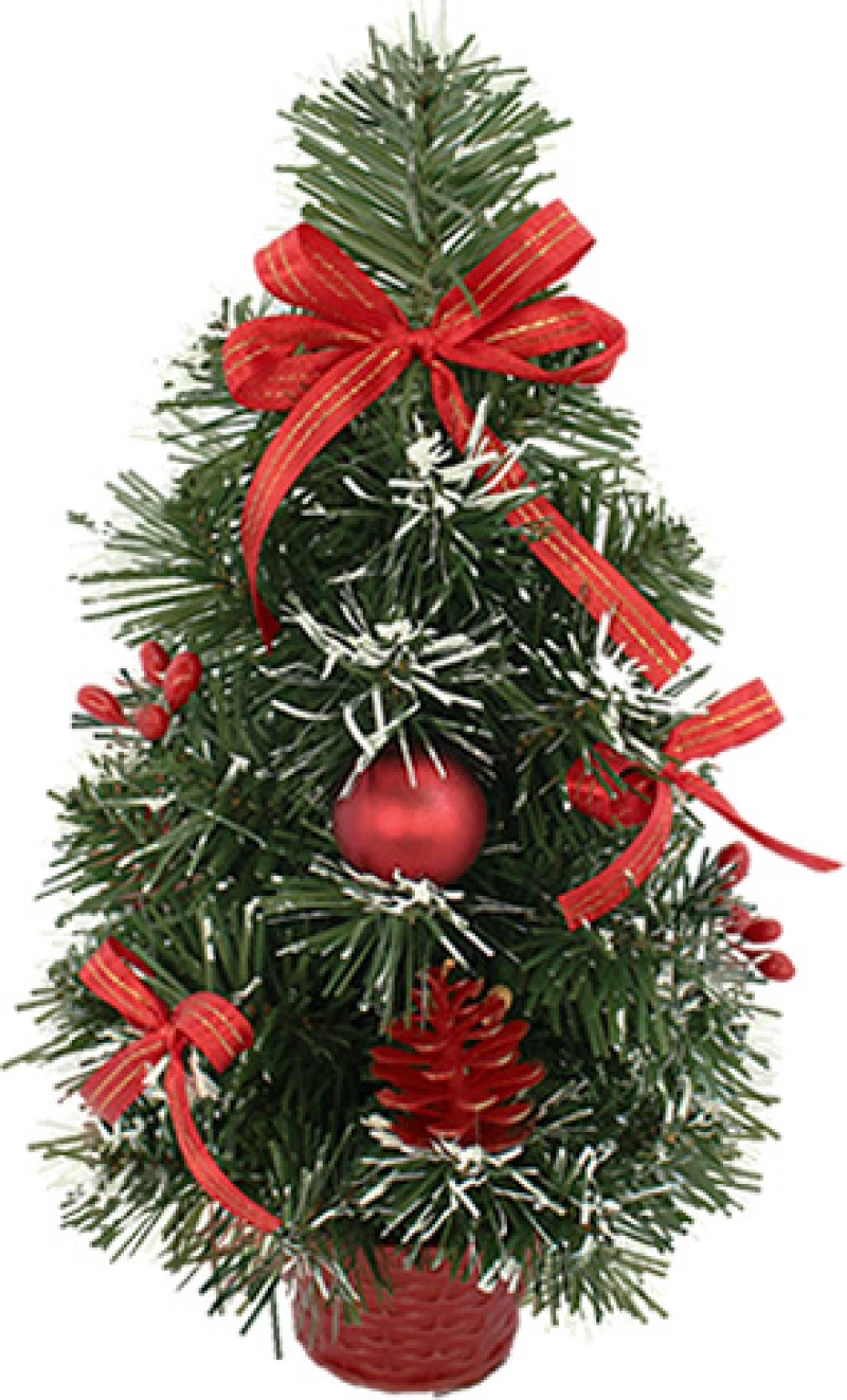Δεντράκι Στολισμένο 30cm Κόκκινο Xmasfest 1131194