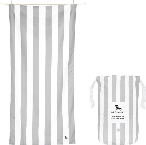 Dock & Bay Πετσέτα Θαλάσσης Quick Dry 160x90cm Goa Grey