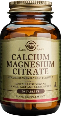 Solgar Calcium Magnesium Citrate 50 ταμπλέτες