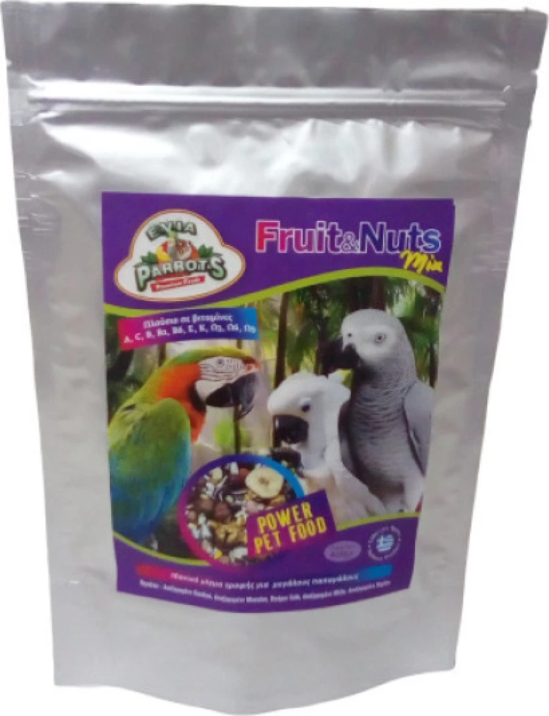 Evia Parrots Fruit & Nuts για Μεγάλους Παπαγάλους 0.6kg