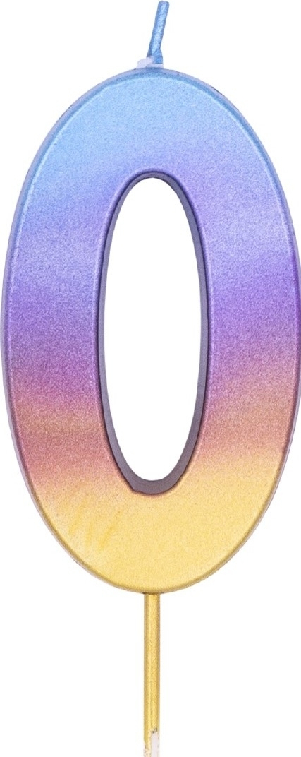 Party Κερί No0 Rainbow Ombre
