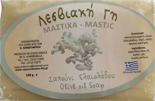 Λεσβιακή Γη Σαπούνι Ελαιόλαδου Μαστίχα 100gr