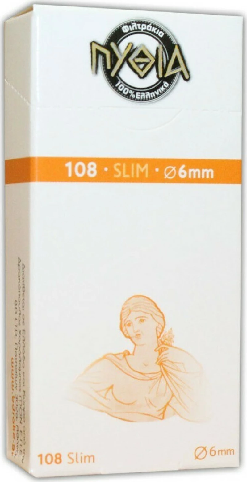 Πυθία Φιλτράκια Slim 6mm 108x 1τμχ