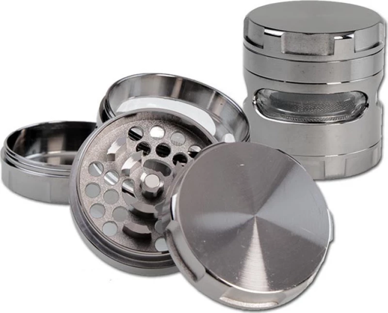Grinder Ασημί με Παράθυρο 62mm 4 Parts 1τμχ