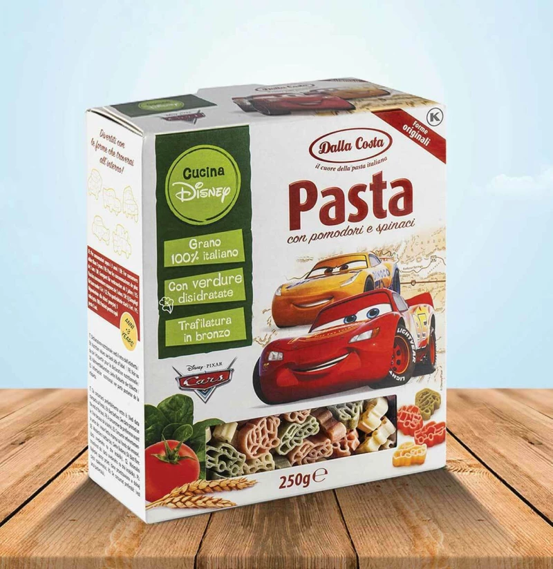 Dalla Costa Μακαρόνια Cars Disney με Ντομάτα & Σπανάκι 250gr