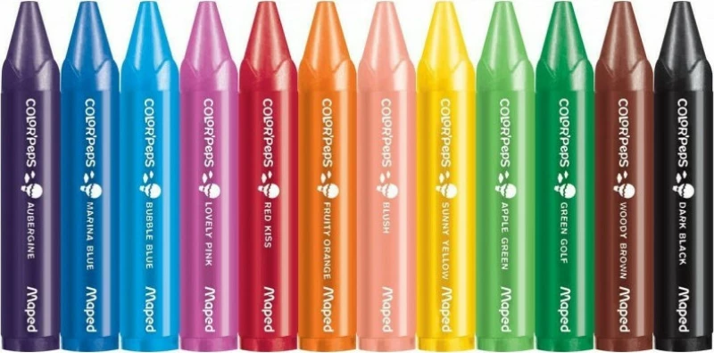 Maped Color Peps My First Wax Jumbo Κηρομπογιές 12τεμ. 86131109