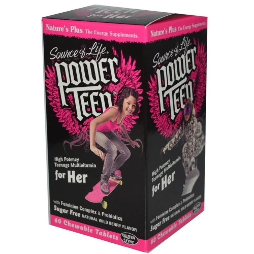 Nature's Plus Power Teen for Her 60 μασώμενες ταμπλέτες