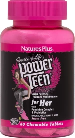Nature's Plus Power Teen for Her 60 μασώμενες ταμπλέτες