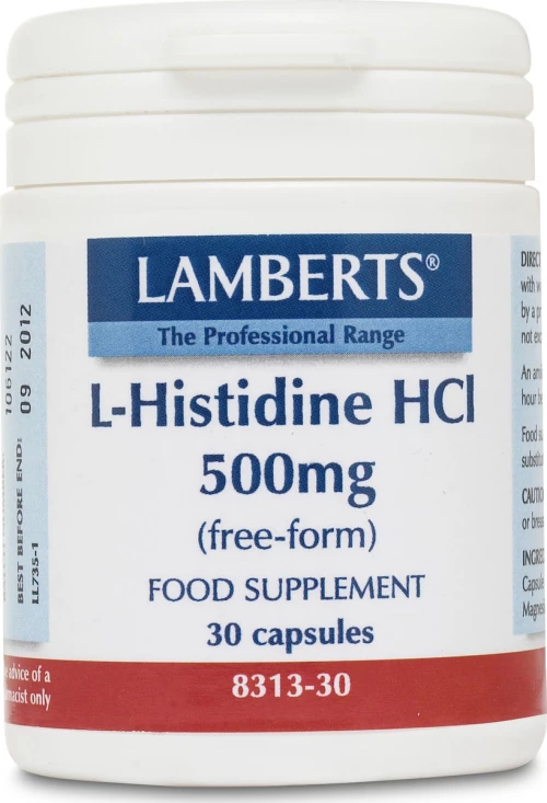 Lamberts L-Histidine 500mg 30 κάψουλες