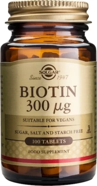 Solgar Biotin 300mcg 100 ταμπλέτες
