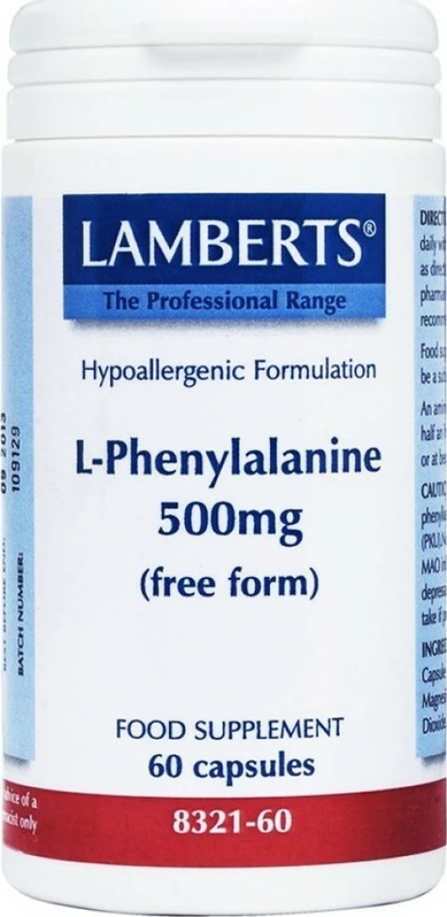 Lamberts L-Phenylalanine 500mg 60 κάψουλες