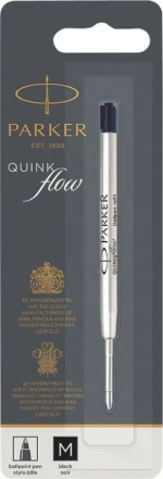 Parker Quinkflow Ανταλλακτικό Μελάνι για Στυλό σε Μαύρο χρώμα Ballpoint Medium