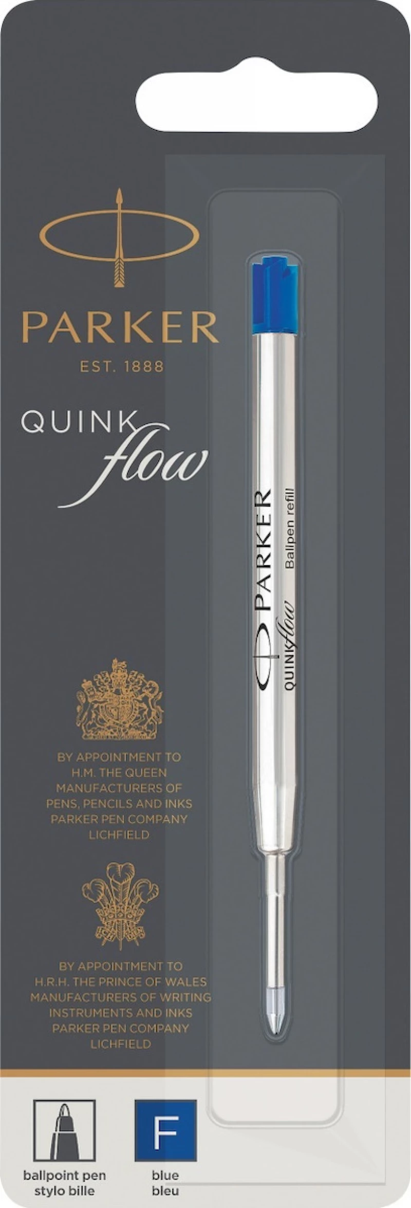 Parker Quinkflow Ανταλλακτικό Μελάνι για Στυλό σε Μπλε χρώμα Ballpoint