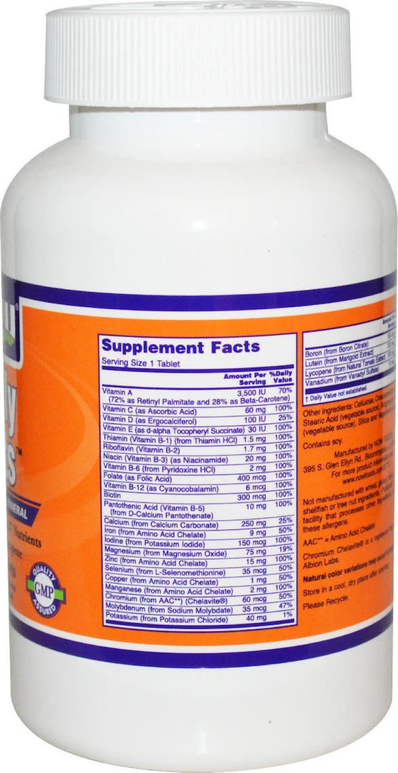 Now Foods Daily Vits 100 ταμπλέτες