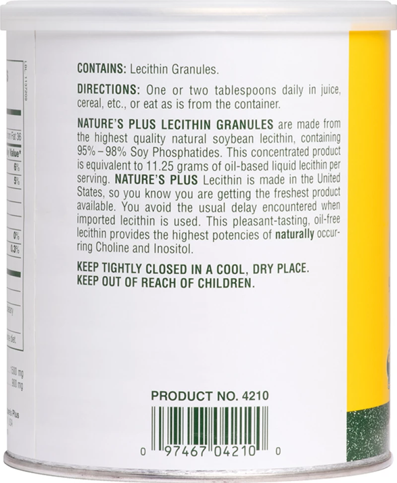 Nature's Plus Lecithin Granules 340gr