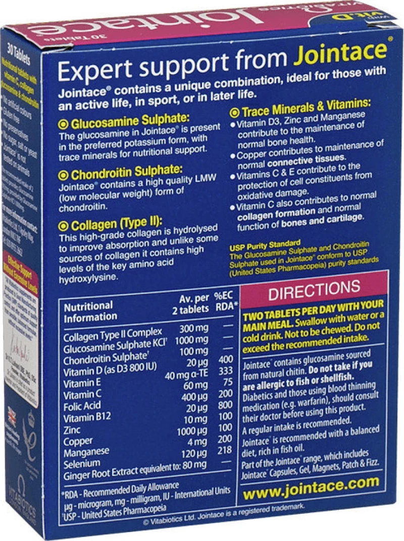 Vitabiotics Jointace Collagen 30 ταμπλέτες