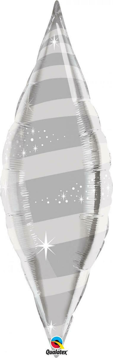 Μπαλόνι Foil 97cm Taper Swirl Silver