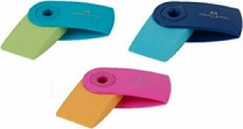 Faber-Castell Γόμα για Μολύβι Mini Sleeve Δίχρωμη (Διάφορα Χρώματα) 182445