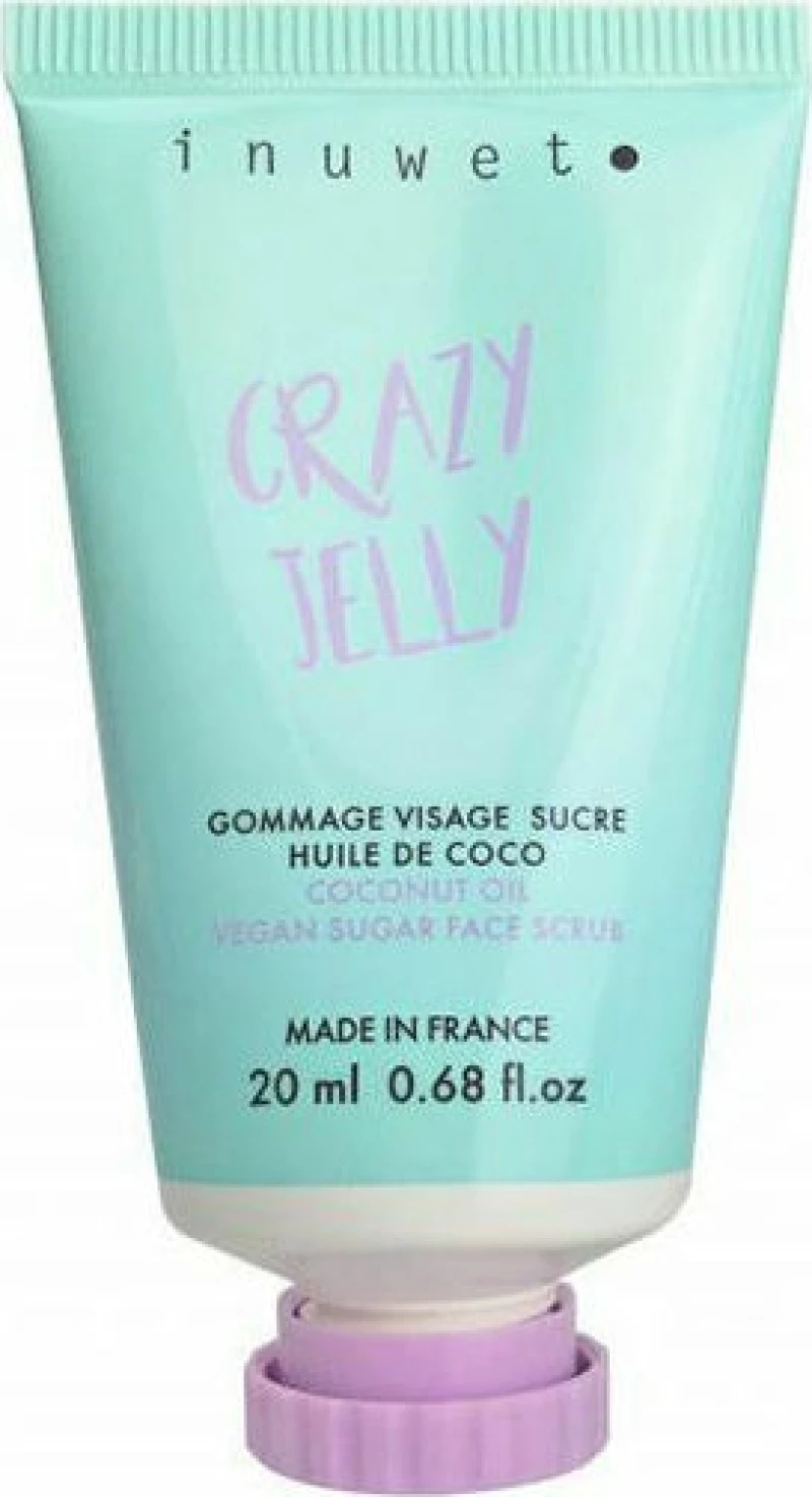 Inuwet Crazy Jelly Coconut Oil Sugar Face Scrub Tube 20ml