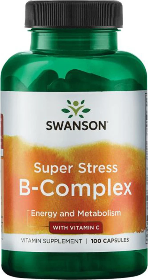 Swanson Super Stress B-Complex With Vitamin C 100 κάψουλες Unflavoured
